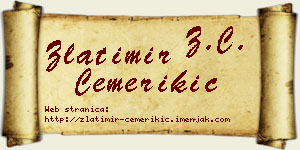 Zlatimir Čemerikić vizit kartica
